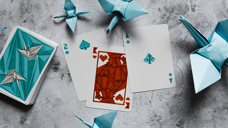 1000 Cranes Playing Cards - V2 Playing Cards by Riffle Shuffle Playing Card Company