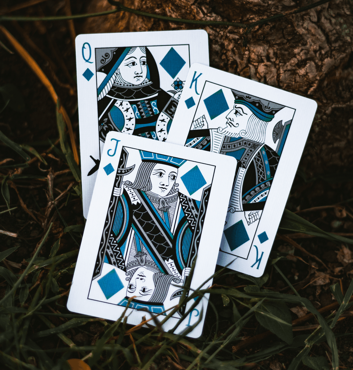 Marvelous Hummingbird Feathers Playing Cards Blue Playing Cards by Marvelous Decks Playing Cards