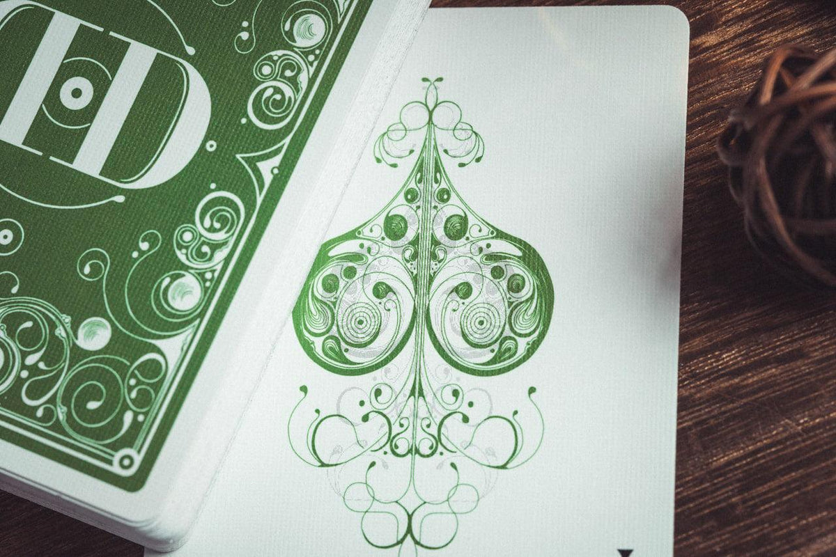 Smoke & Mirrors Playing Cards - V8 Green Standard Edition Playing Cards by Smoke & Mirrors Playing Cards