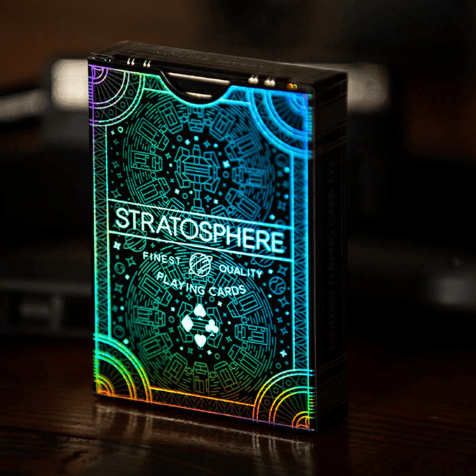 black holographic playing cards Stratosphere Playing Cards Ultra black by Legends Playing Card Co