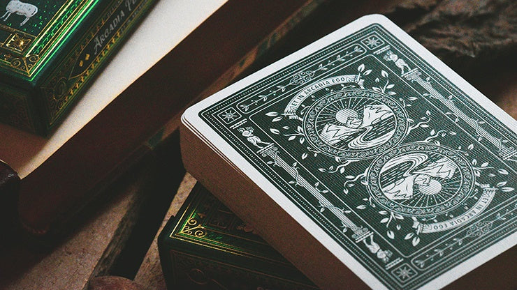 The Arcadia Signature Edition Playing Cards - Green Playing Cards by RarePlayingCards.com