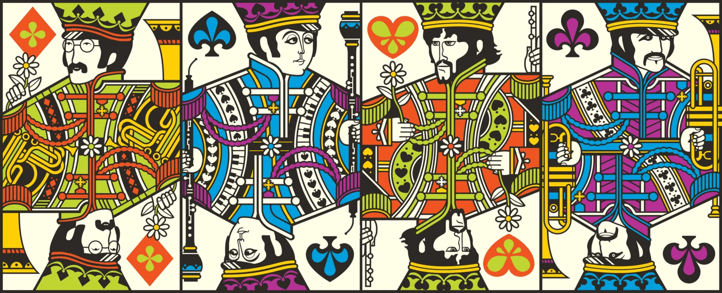 The Beatles Playing Cards - Green Playing Cards by Theory11