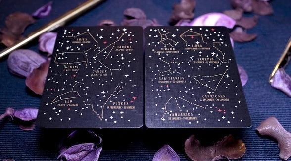 The Constellation Playing Cards - Mystique Purple Playing Cards by DECKIDEA