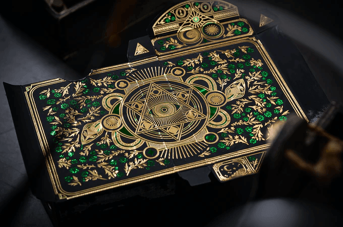 The Secret Playing Cards - Virescent Emerald Edition Playing Cards by Chamber of Wonder