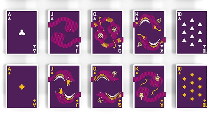 The Serpent (Purple Cobra) Playing Cards Playing Cards by DECKIDEA