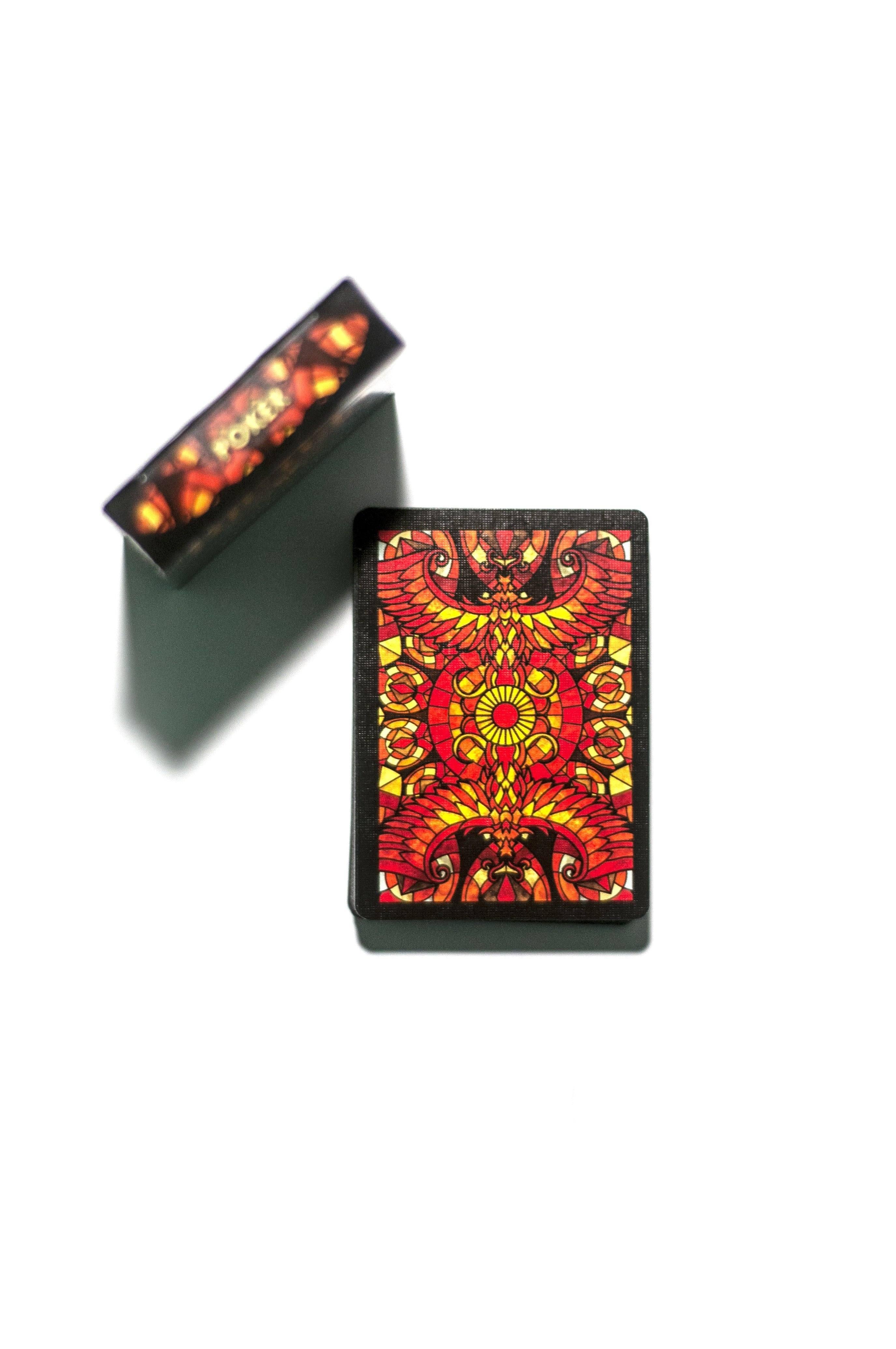 Bicycle Stained Glass Phoenix RarePlayingCards