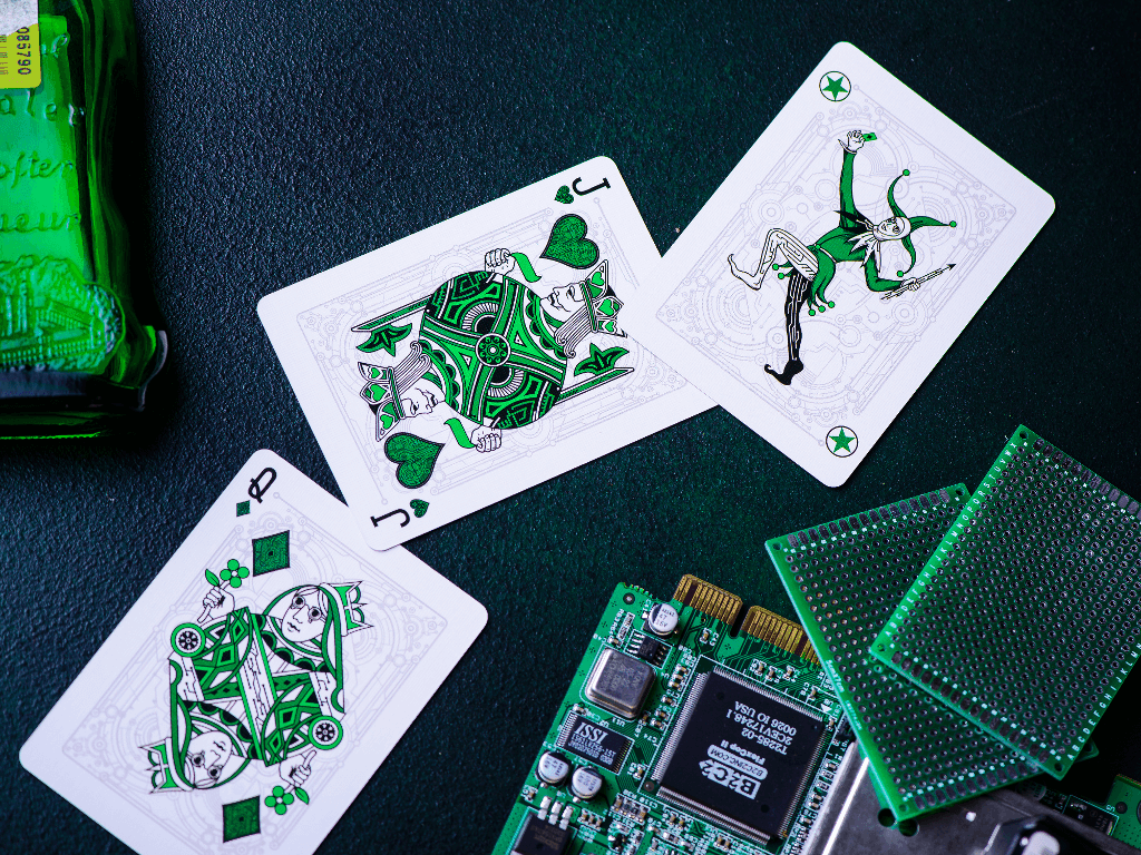 Cyberpunk Green by Elephant Playing Cards Playing Cards by Elephant Playing Cards