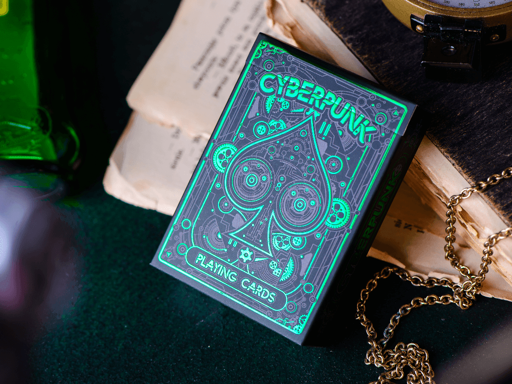 Cyberpunk Green by Elephant Playing Cards Playing Cards by Elephant Playing Cards
