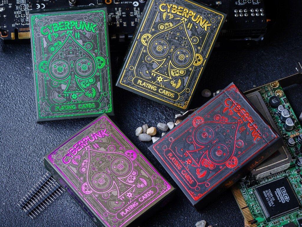 Cyberpunk Green by Elephant Playing Cards Playing Cards by Elephant Playing Cards