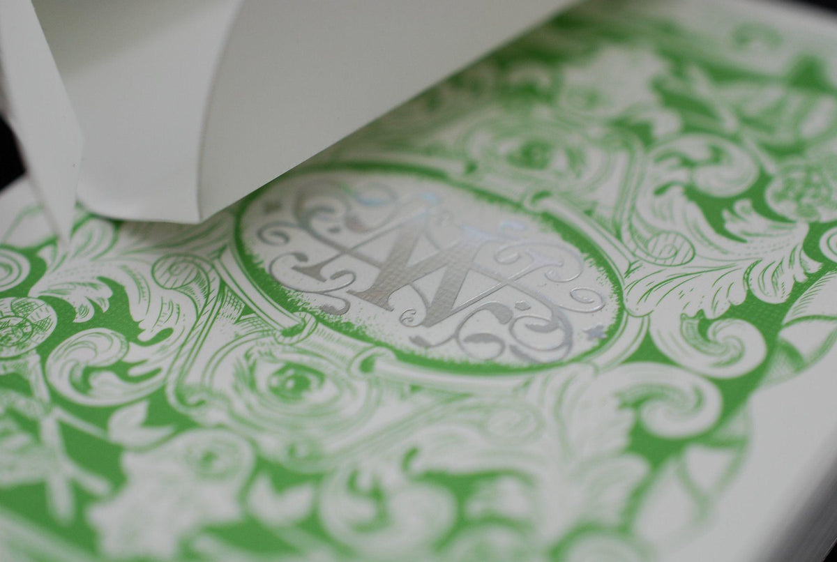 Chameleons Luxury Green Metallic* Playing Cards by Expert Playing Card Co.