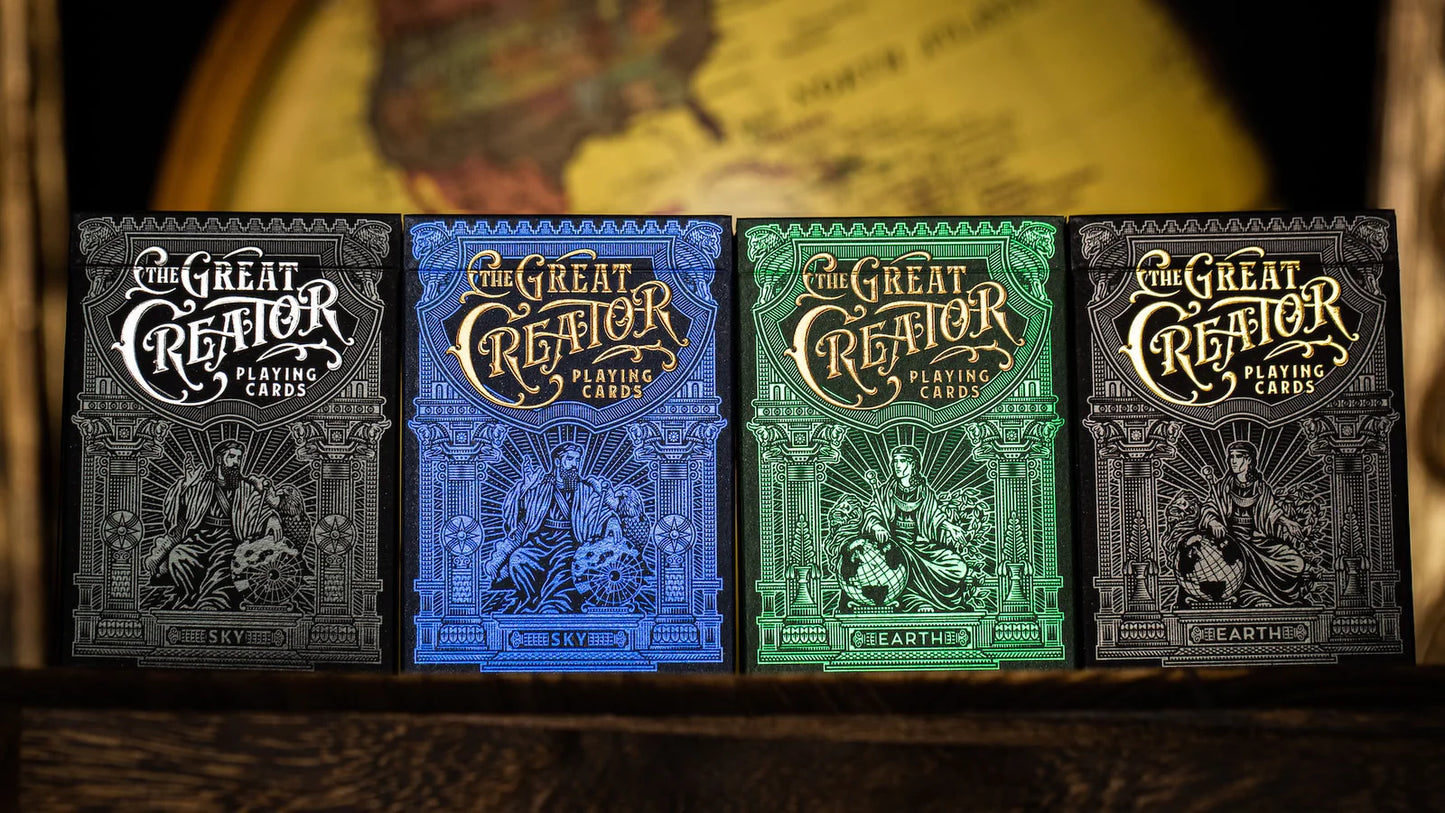The Great Creator Sky Edition Playing Cards by Riffle Shuffle Playing Card Company
