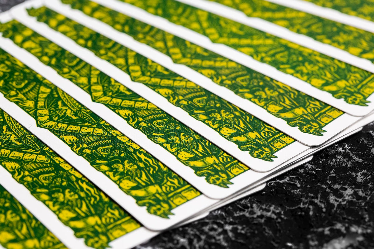 Inferno Playing Cards Emerald Blaze Playing Cards by Darkside Playing Card Co