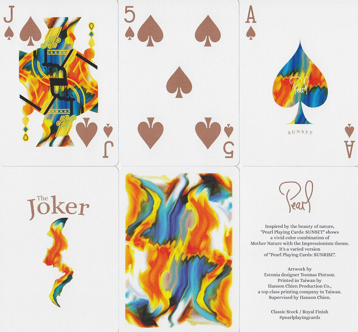 Pearl: Sunset Playing Cards by Hanson Chien