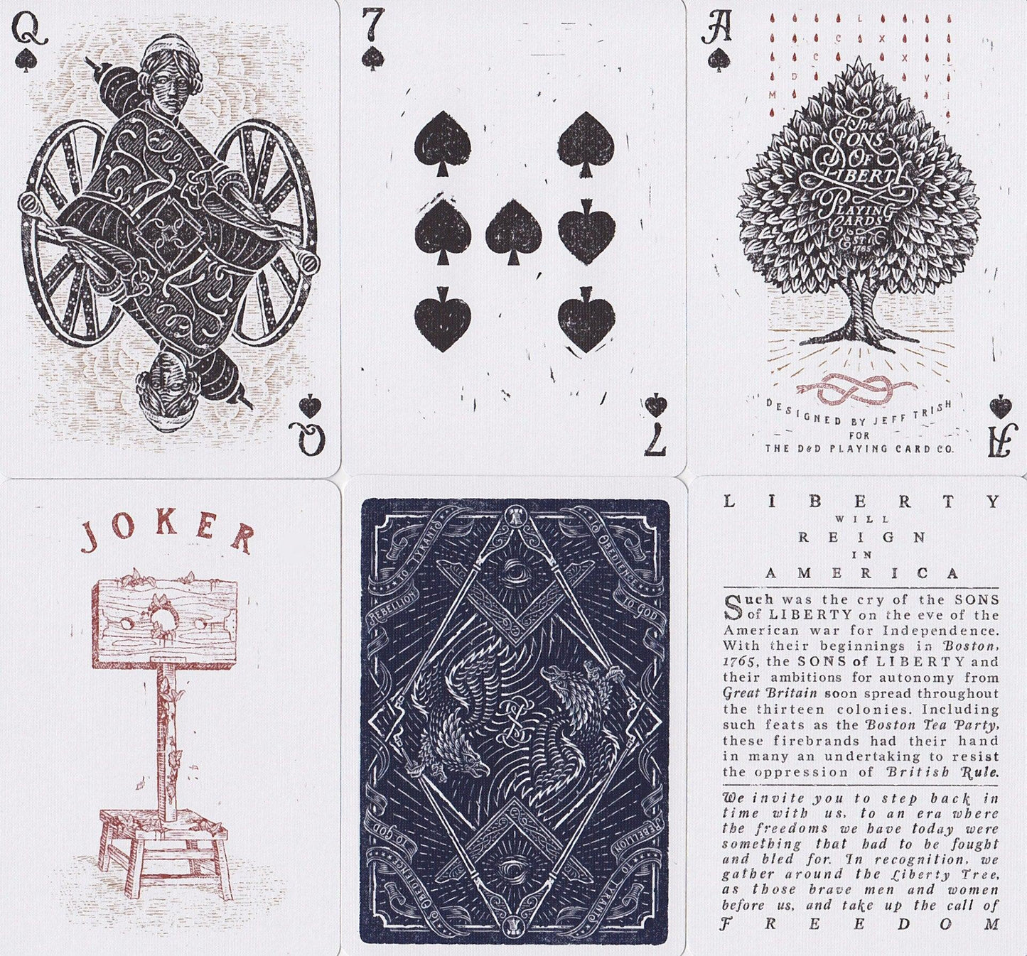 Sons of Liberty, Patriot Blue Playing Cards by Dan & Dave