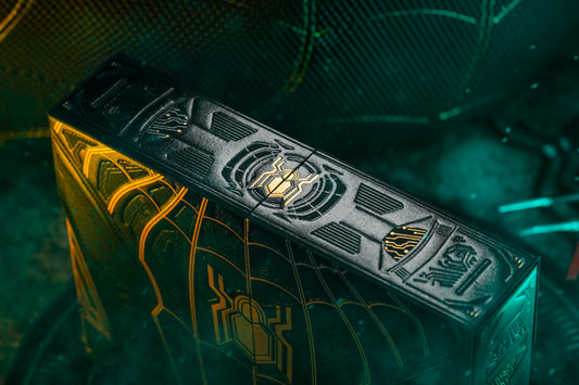 Spider-Man Playing Cards - Black & Gold Paper Edition Playing Cards by Card Mafia