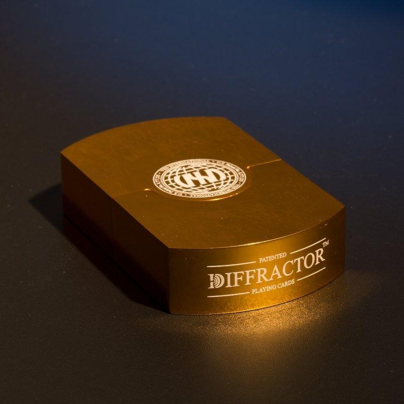 Vegas Diffractor - Gold Metal Playing Cards by VXD Gaming