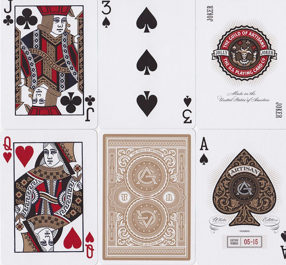 White Artisans Playing Cards by Theory11