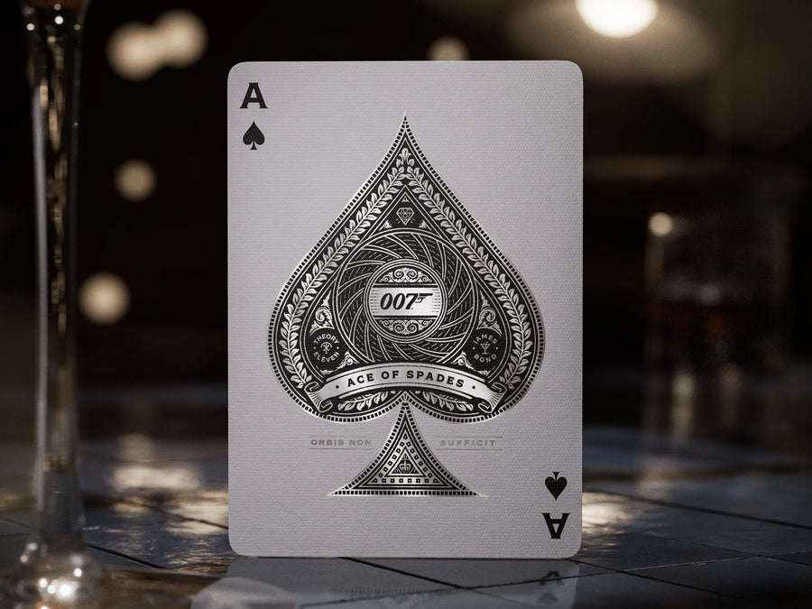 The James Bond Silver Edition premium playing cards by Theory11 are inspired by the legendary 007 film series.