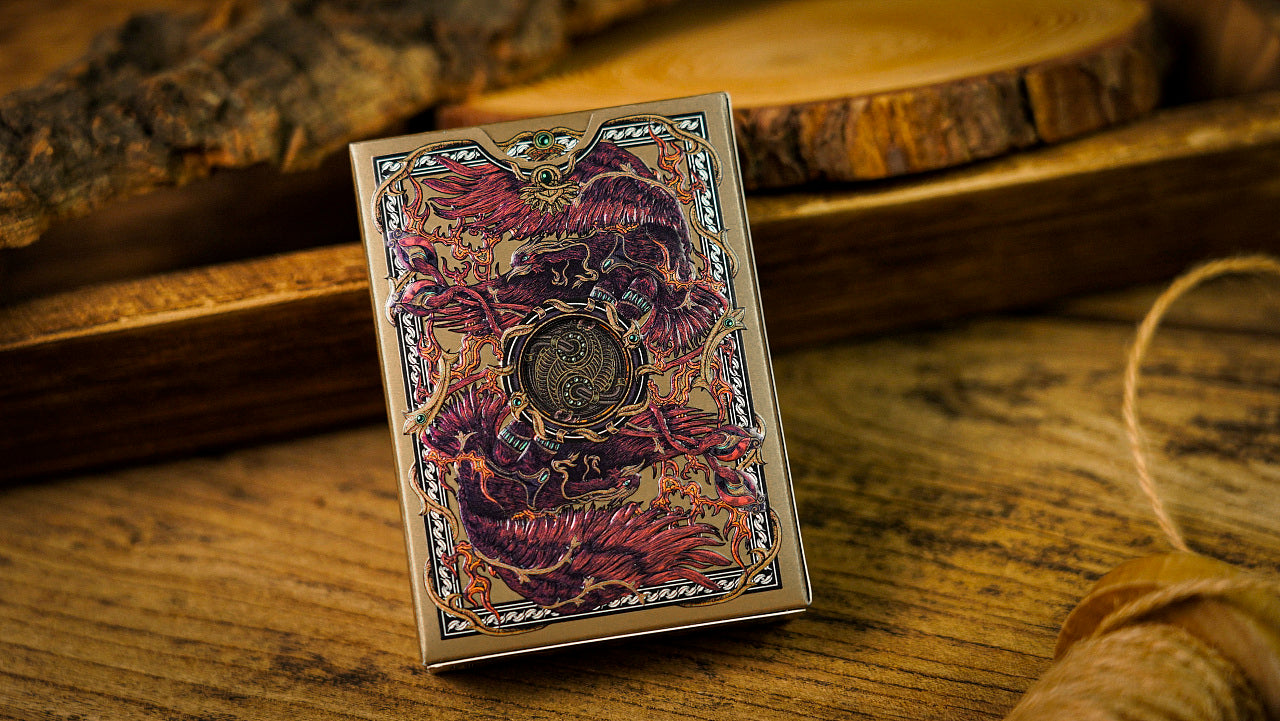 Vermilion Bird Playing Cards Wood Frame Edition Playing Cards by Ark Playing Cards