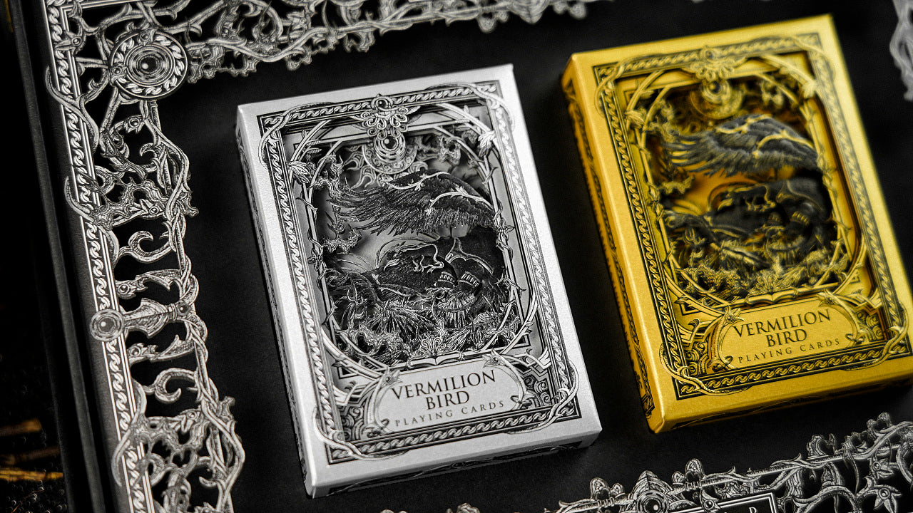 Vermilion Bird Playing Cards by ARK Black Gold Box Set Playing Cards by Ark Playing Cards