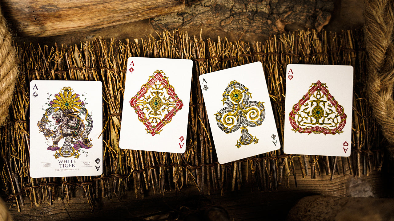 White Tiger Playing Cards Playing Cards by Ark Playing Cards