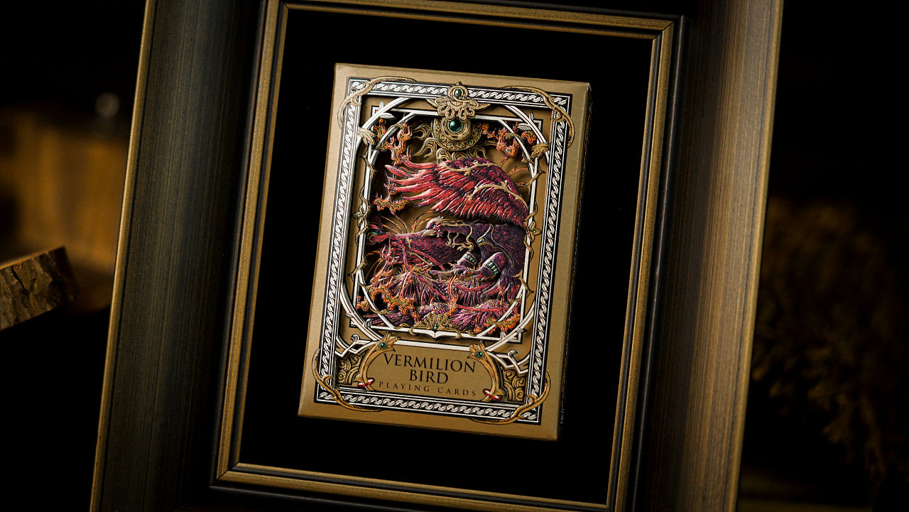 Vermilion Bird Playing Cards Wood Frame Edition Playing Cards by Ark Playing Cards