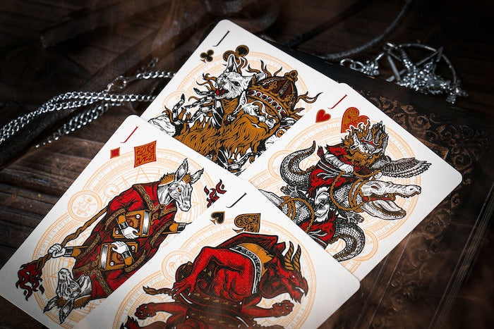 The Keys of Solomon Blood Pact Playing Cards Playing Cards by Darkside Playing Card Co