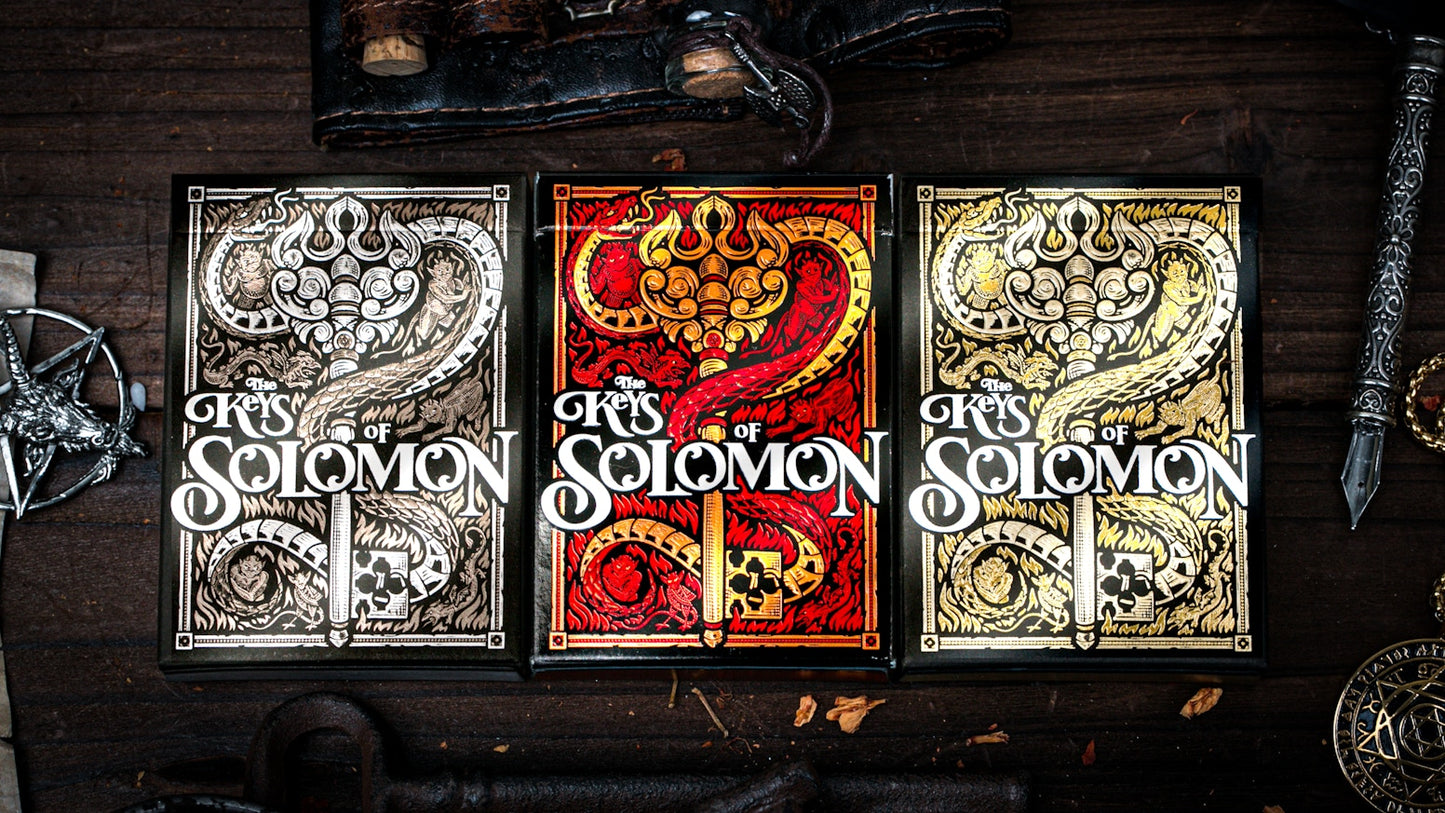 The Keys of Solomon Blood Pact Playing Cards Playing Cards by Darkside Playing Card Co