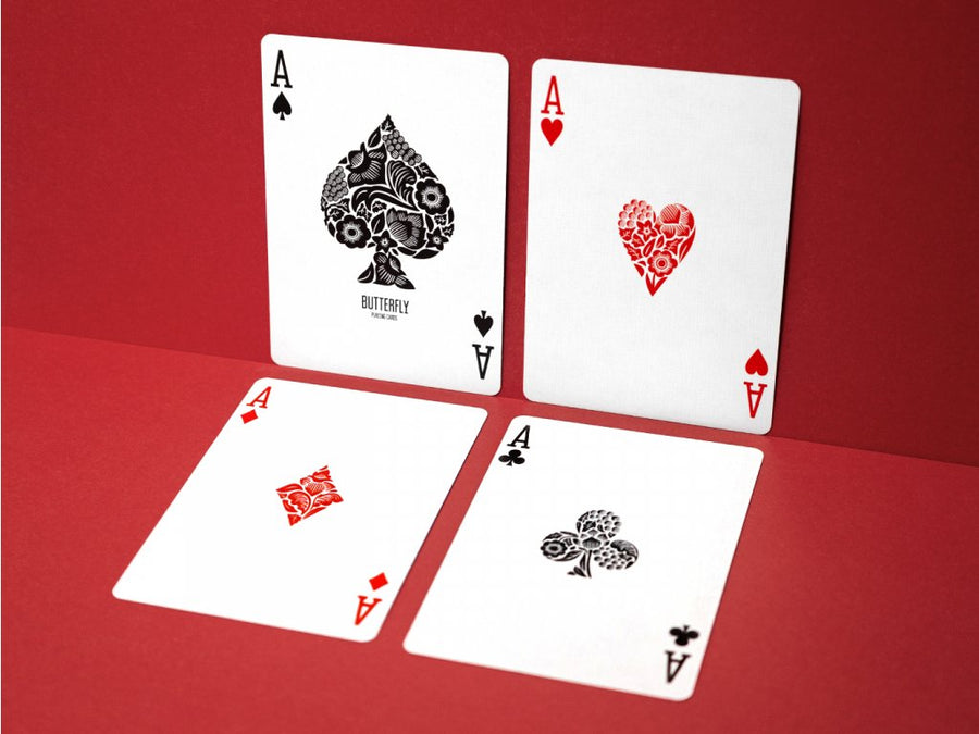 Butterfly Playing Cards Workers Edition - Red Playing Cards by Butterfly Playing Cards