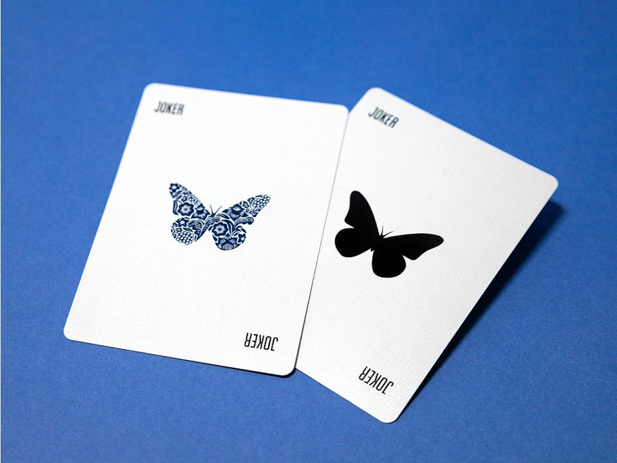 Blue Workers Edition Butterfly Playing Cards
