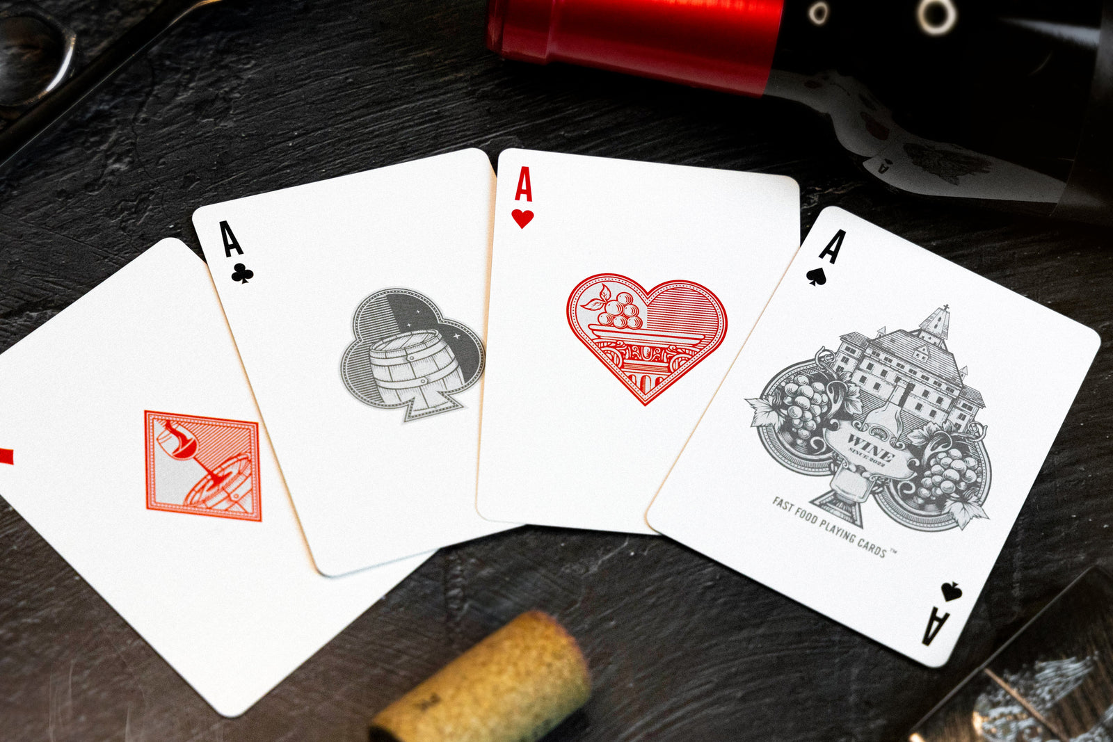 Wine Playing Cards Playing Cards by Fast Food Playing Card Company