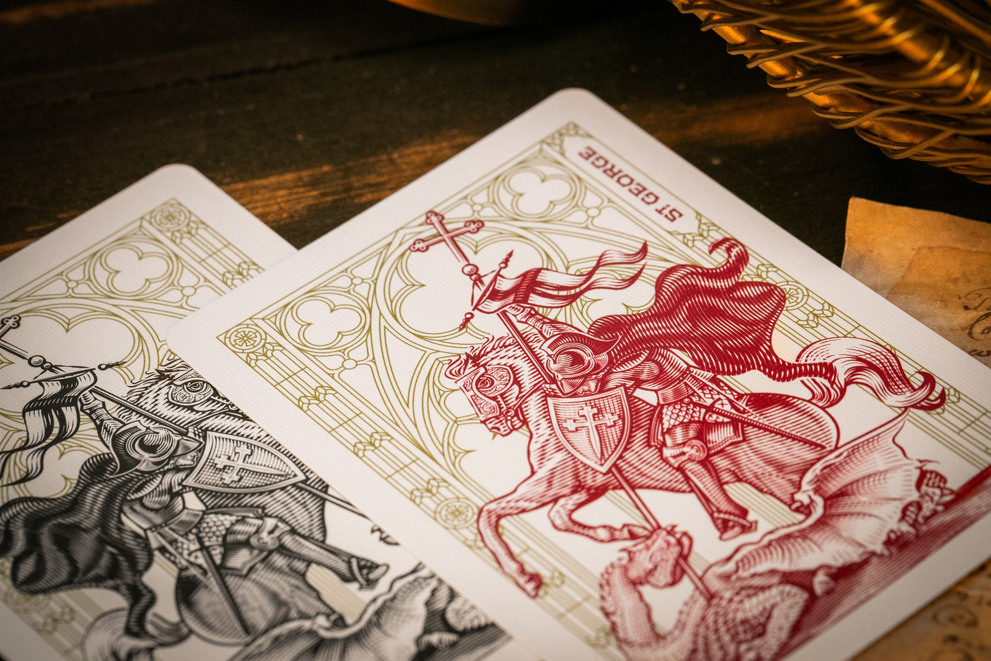 The Cross Playing Cards - Maroon Martyrs Edition Playing Cards by Riffle Shuffle Playing Card Company