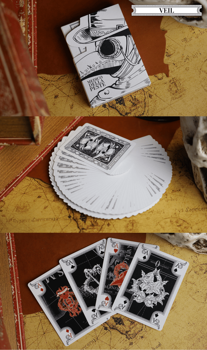 Plague Doctor Veil Playing Cards