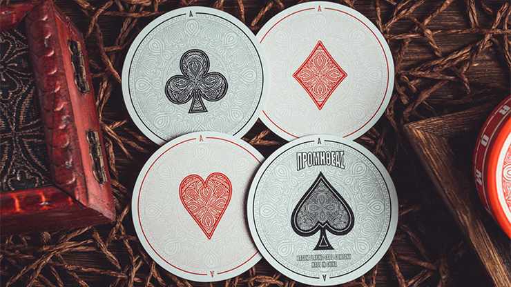 Prometheus Circular Playing Cards Playing Cards by Bacon Playing Card Company