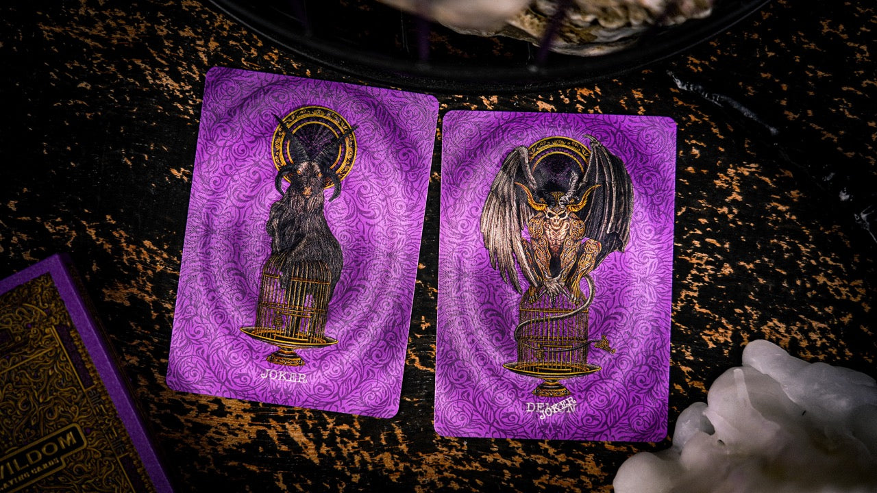 Devildom Luxury Leather Playing Cards by Ark – Rare Playing Cards