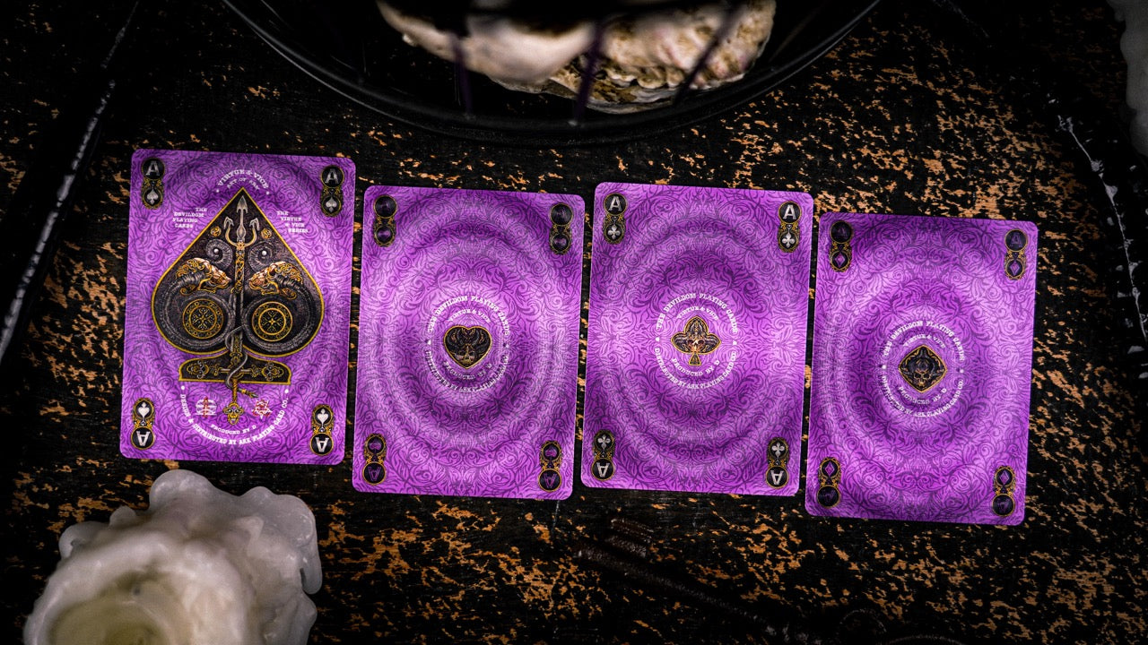 Devildom Luxury Leather Playing Cards Playing Cards by Ark Playing Cards