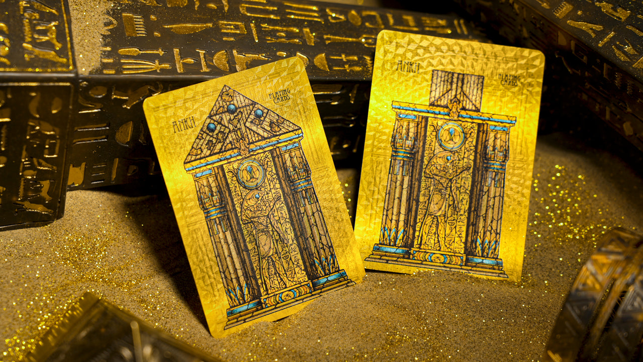 Ankh Gilded Playing Cards - Walnut Boxset