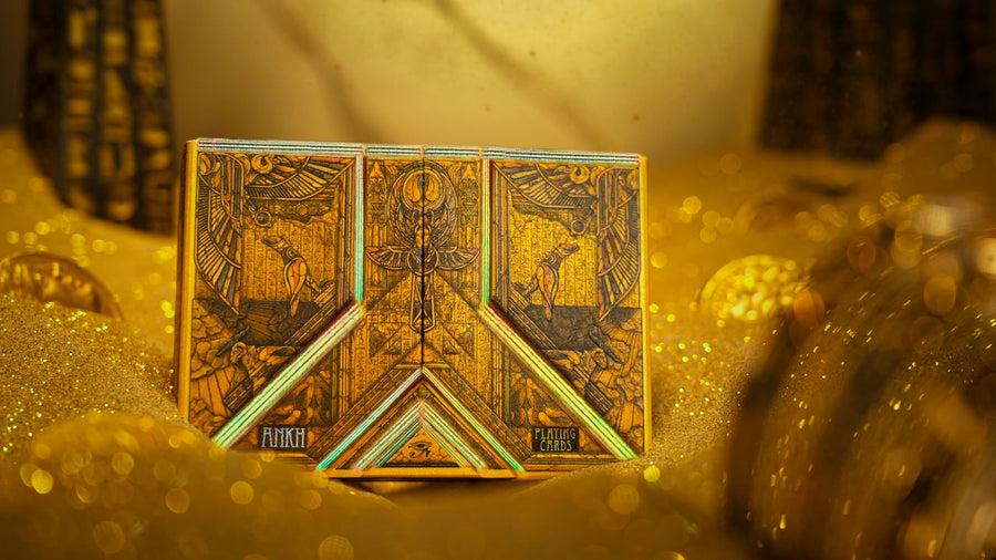 Ankh Gilded Playing Cards - Walnut Boxset