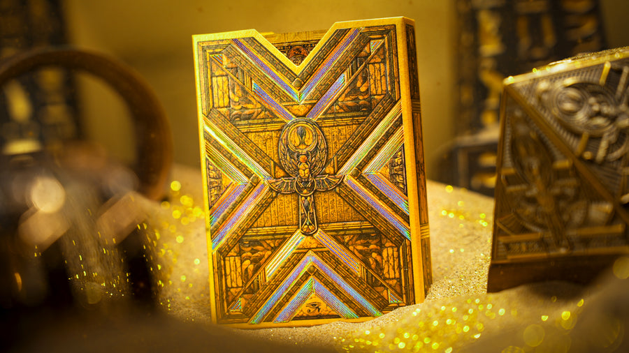 Ankh Gilded Playing Cards - Walnut Boxset