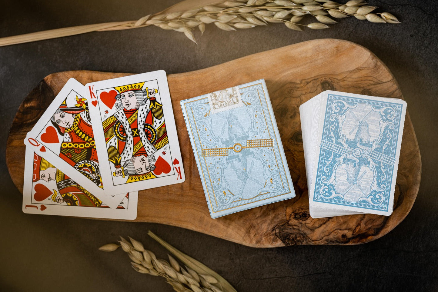 Windmill Back Azure Blue Playing Cards Playing Cards by Arcadia Playing Cards