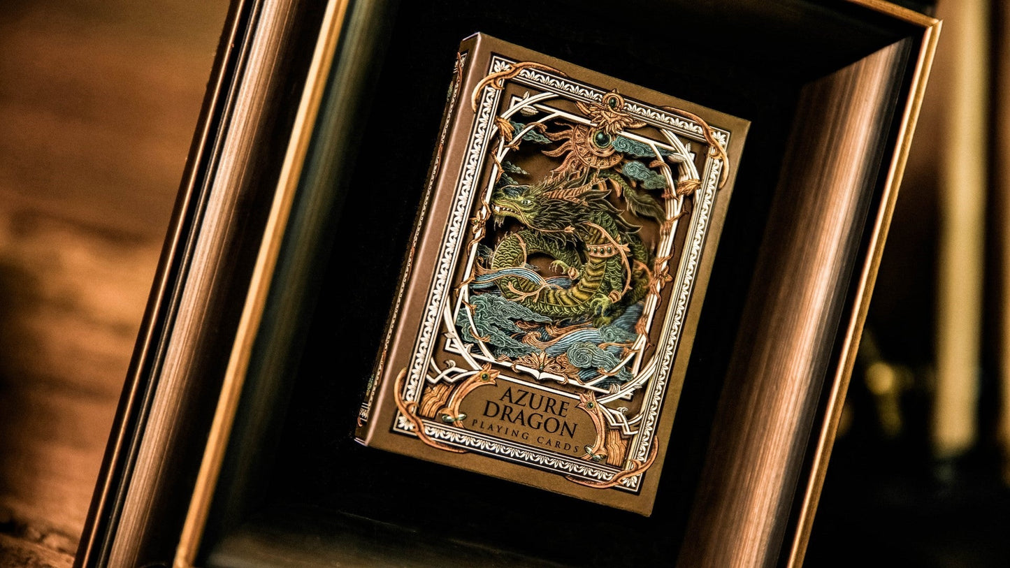 Azure Dragon Playing Cards - Wooden Frame Collector’s Set Playing Cards by Ark Playing Cards