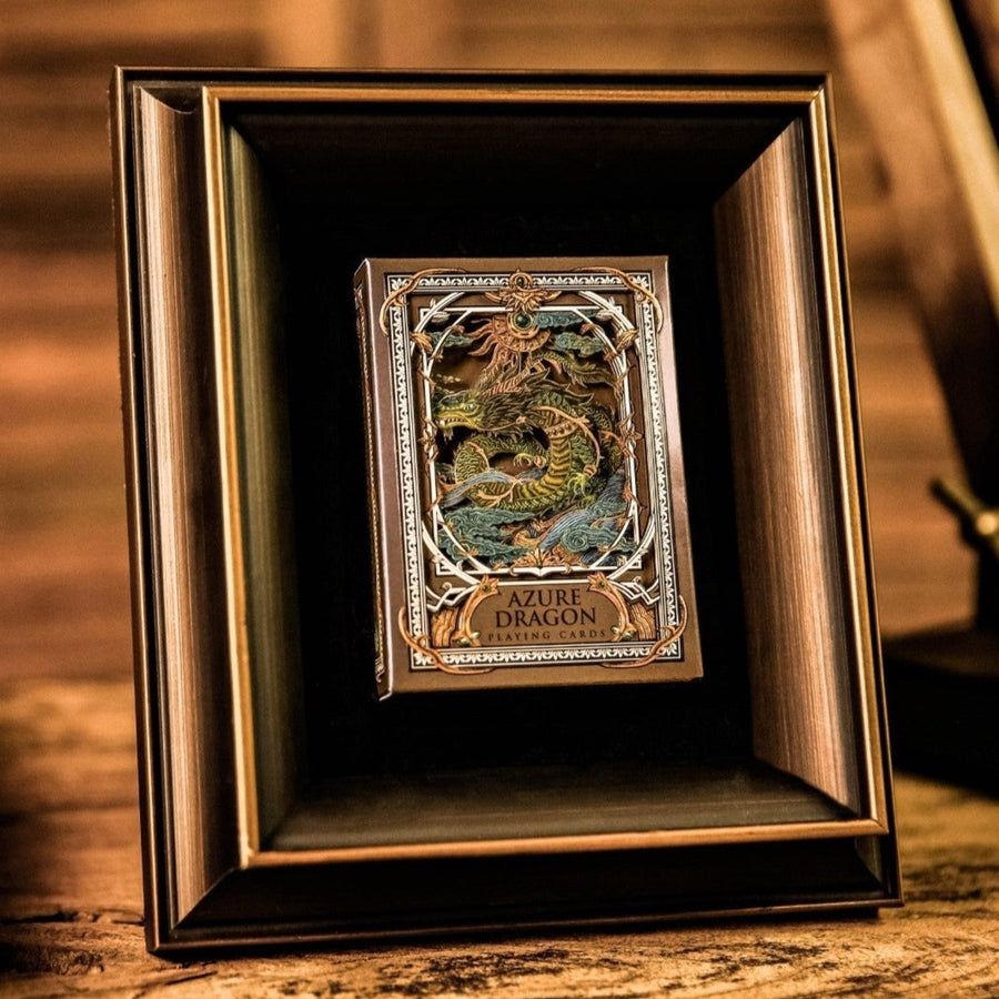 Azure Dragon Playing Cards - Wooden Frame Collector’s Set Playing Cards by Ark Playing Cards