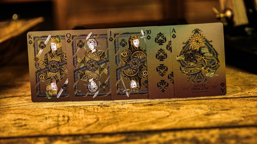 Azure Dragon Playing Cards - Wooden Frame Collector’s Set Playing Cards by Ark Playing Cards