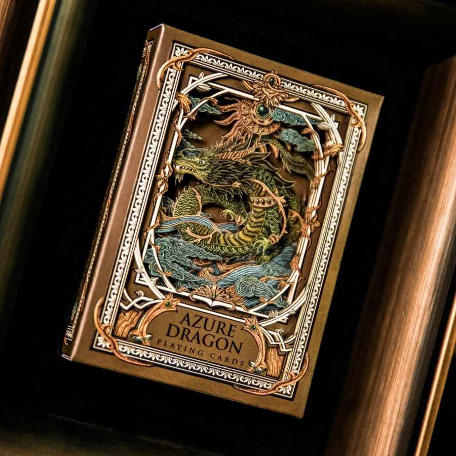 Azure Dragon Playing Cards - Wooden Frame Collector’s Set Playing Cards by Ark Playing Cards