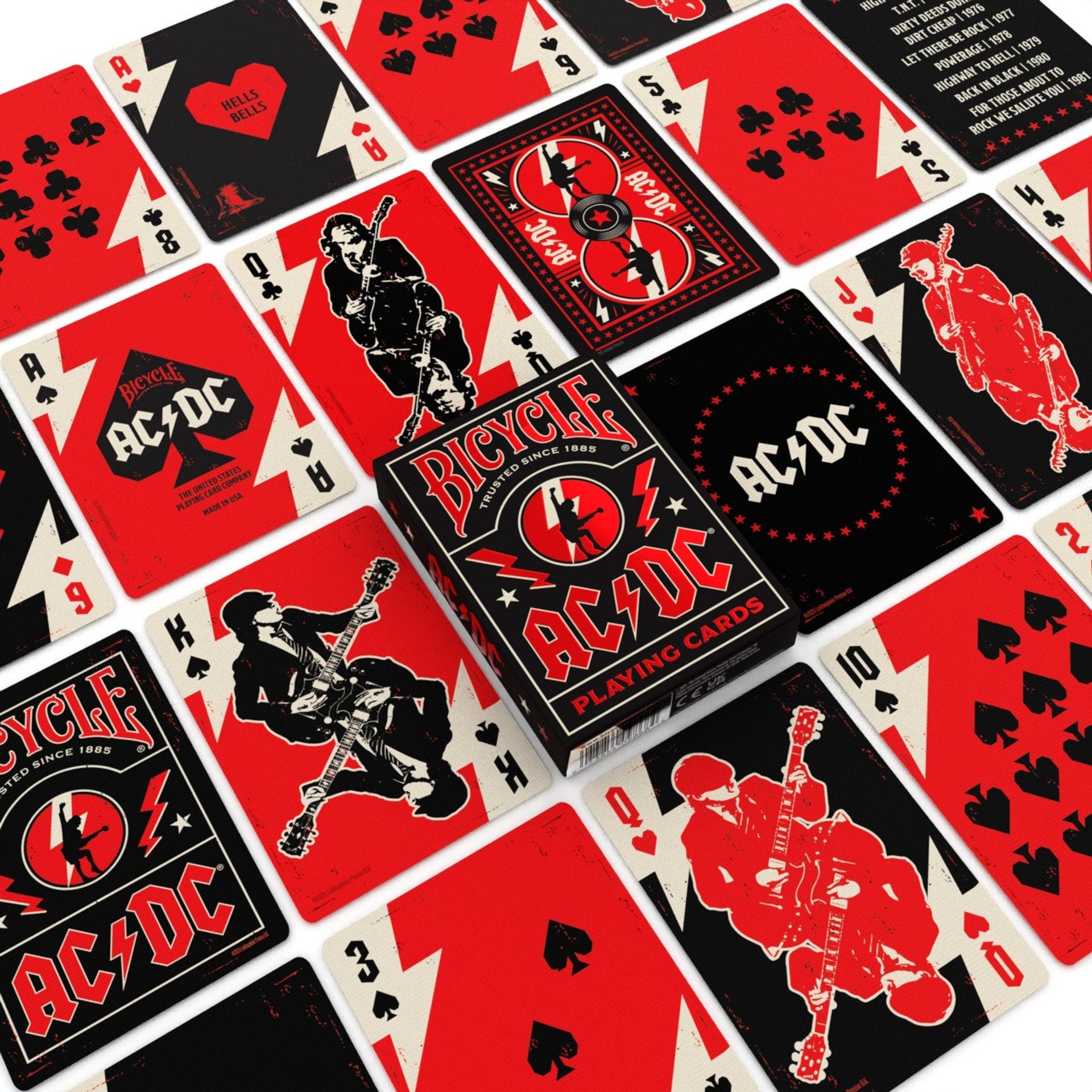 rare dc cards Bicycle AC/DC Playing Cards