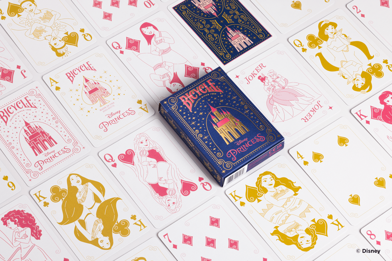 Bicycle Disney Princess Playing Cards - Navy Playing Cards by Bicycle Playing Cards