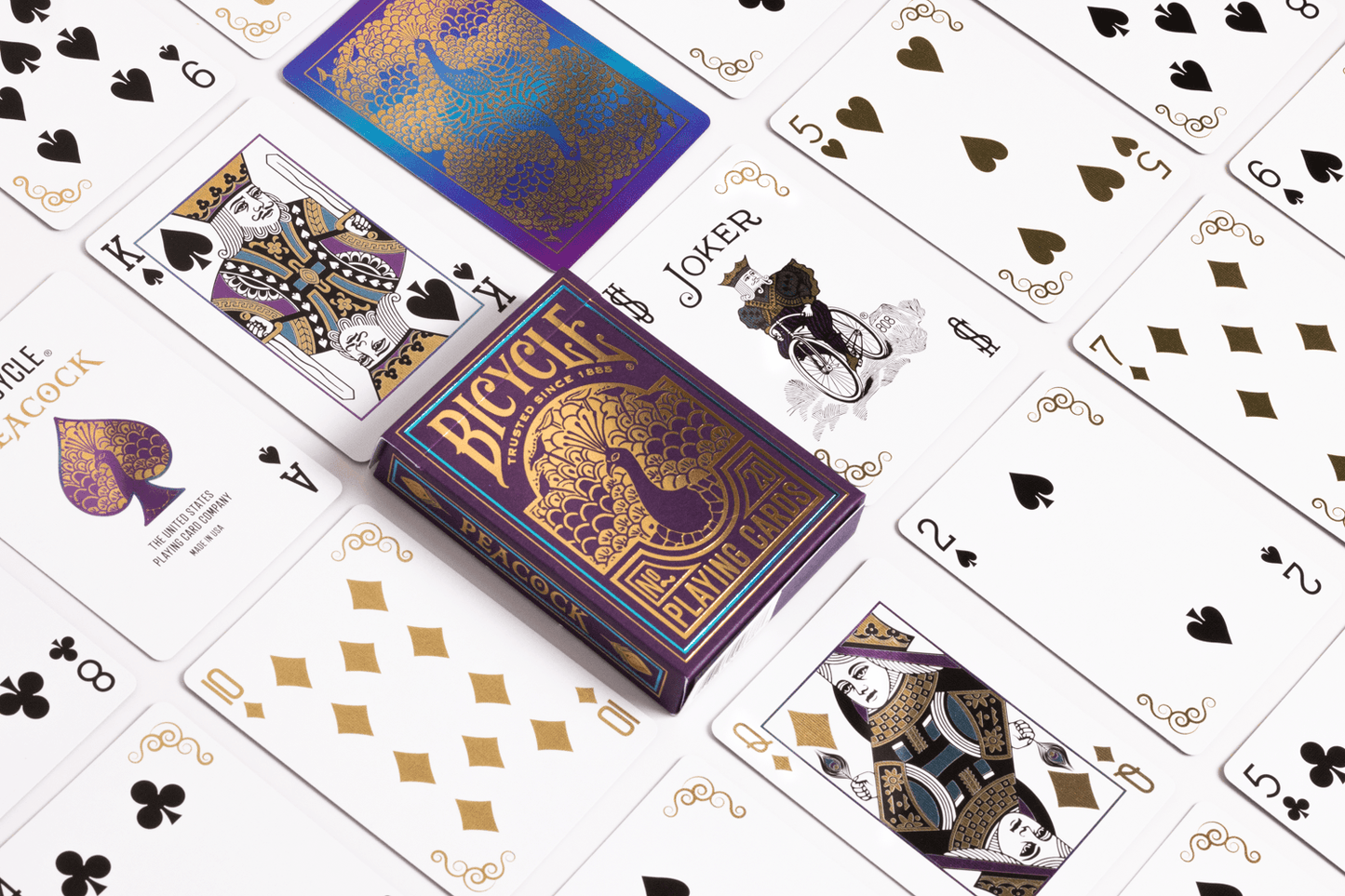 Bicycle Purple Peacock Playing Cards Playing Cards by RarePlayingCards.com