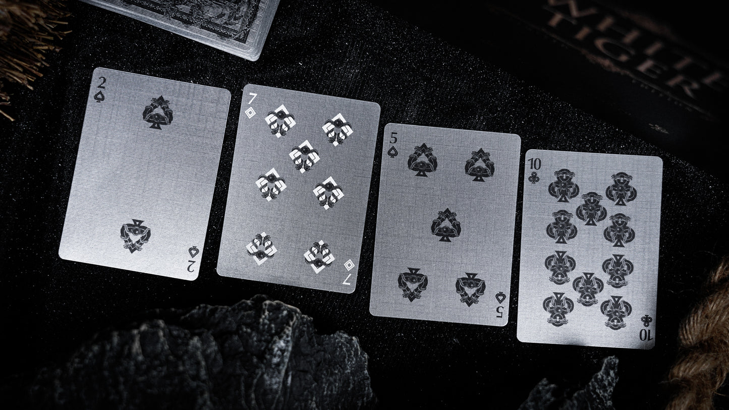 White Tiger Black Gold Box Set Playing Cards by Ark Playing Cards