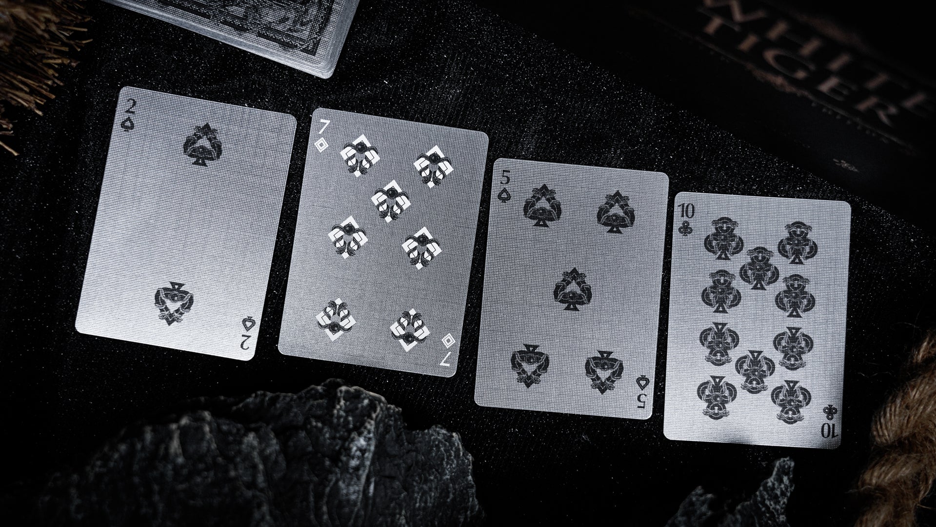 White Tiger Black Gold Box Set Playing Cards by Ark Playing Cards