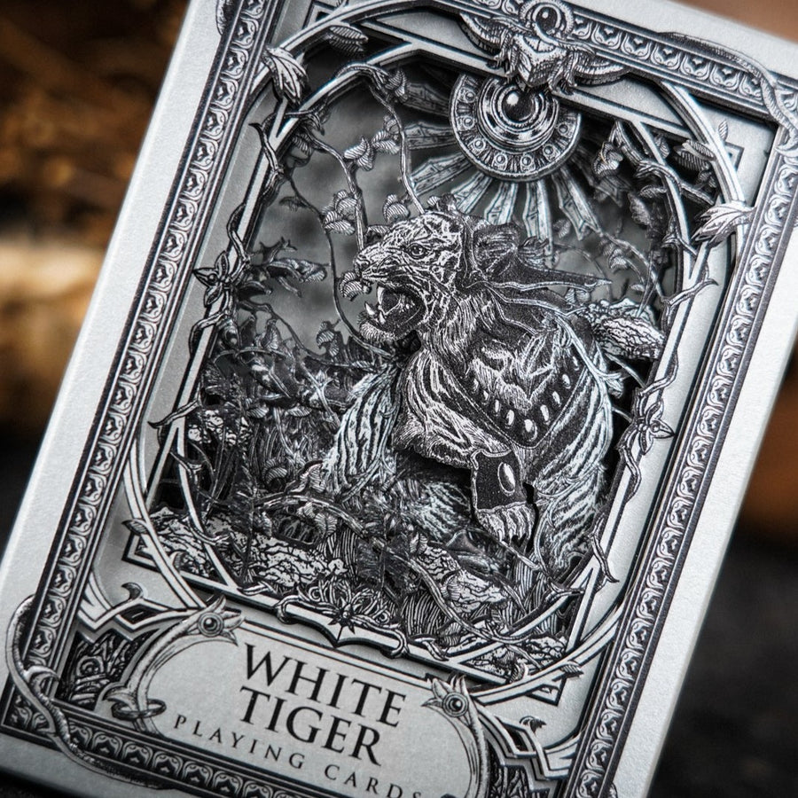 White Tiger Black Gold Box Set Playing Cards by Ark Playing Cards